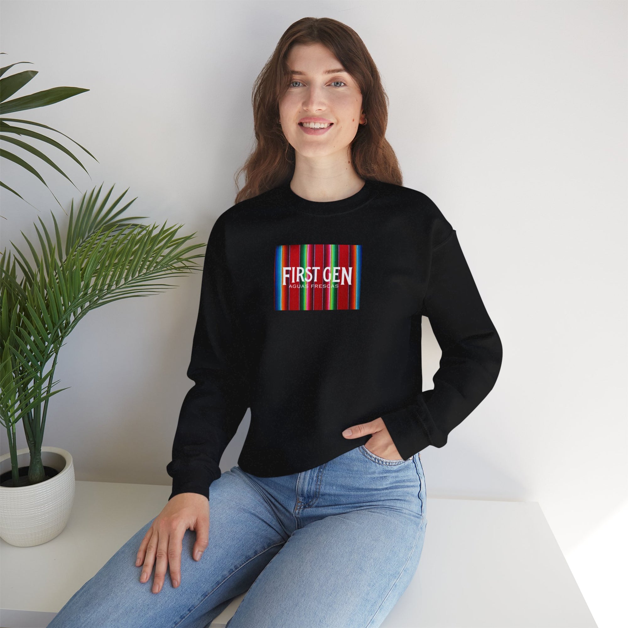 Serape Sweatshirt with Drink Mexican on the back