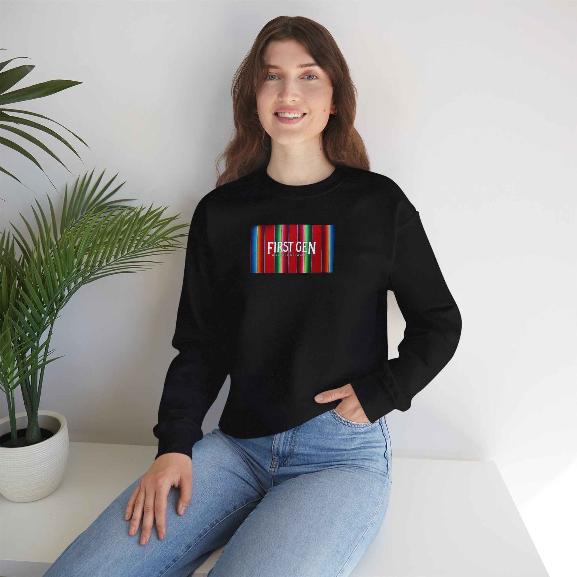 Serape Sweatshirt with Drink Mexican on the back
